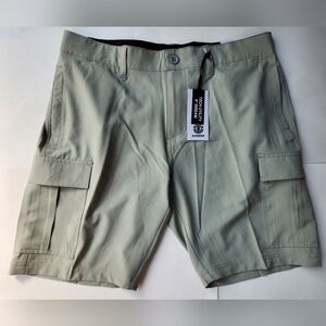 Element Brand Skateboard Tech Utility 9" Shorts Light Olive Mens Size 32 36